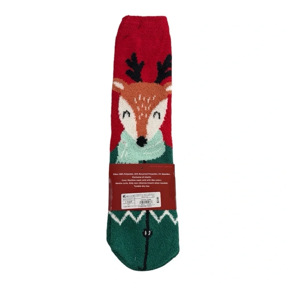 Wondershop Christmas Crew Socks – Reindeer Design
